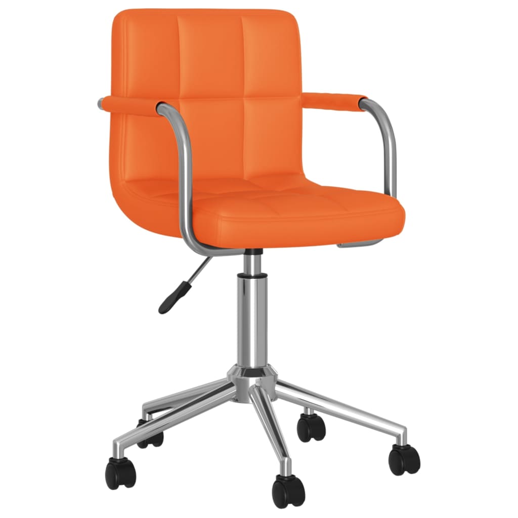  Snurrbar matstol orange konstläder