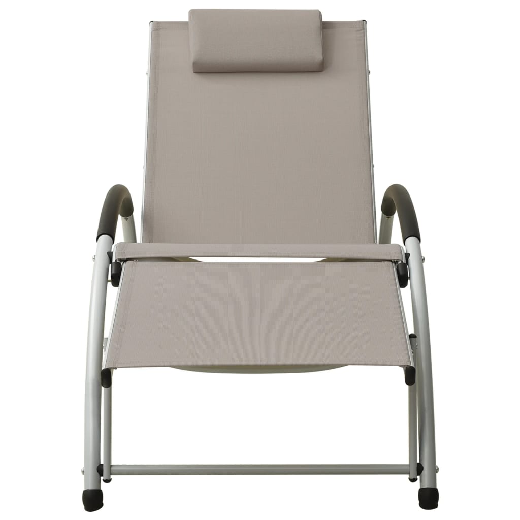  Solsäng med kudde taupe textilen