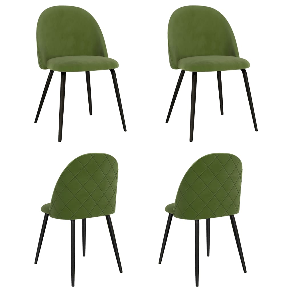  Matstolar 4 st grön tyg