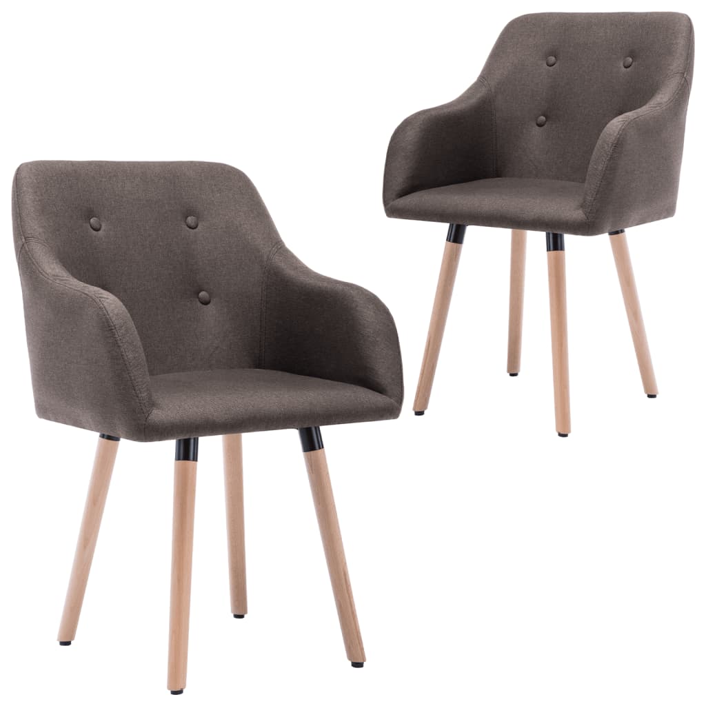  Matstolar 2 st taupe tyg