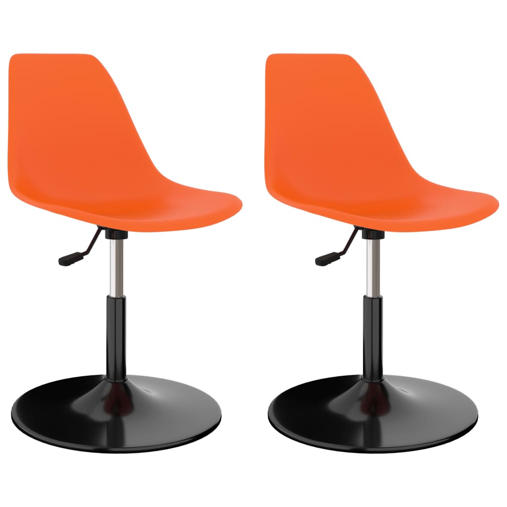  Snurrbara matstolar 2 st orange PP
