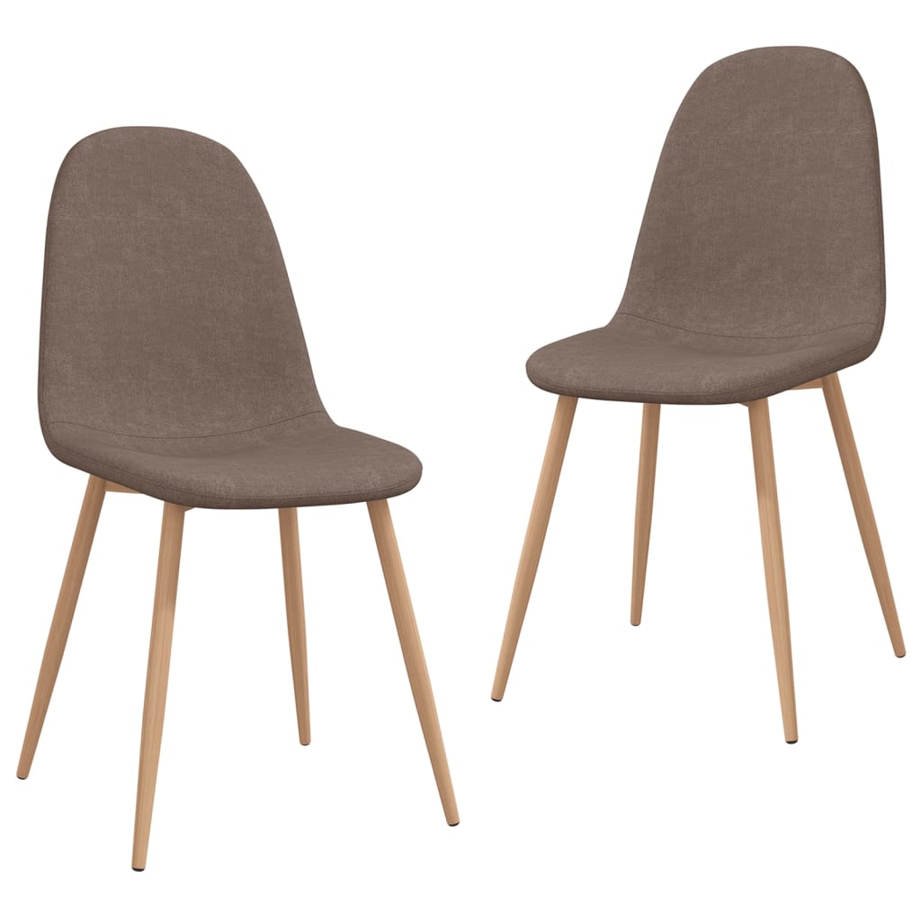  Matstolar 2 st taupe tyg