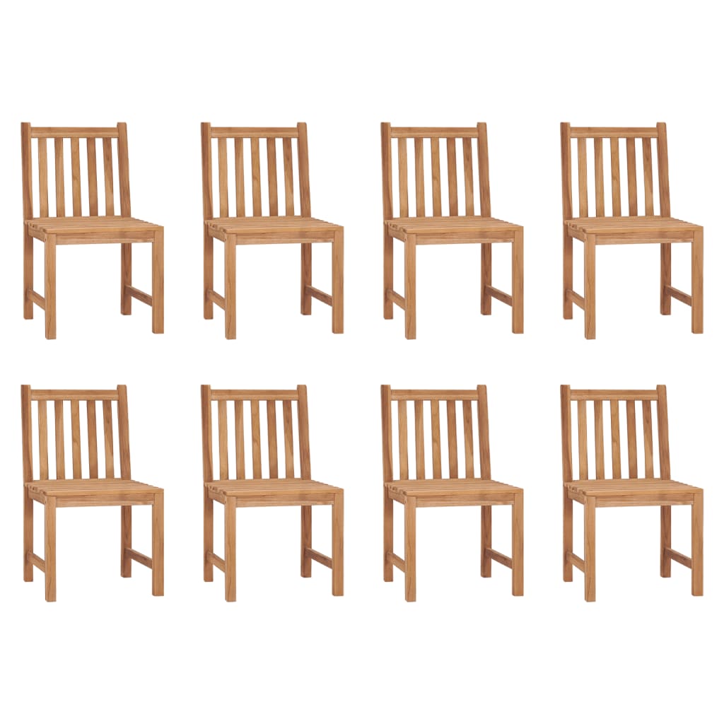  Hopfällbara trädgårdsstolar 8 st massiv teak