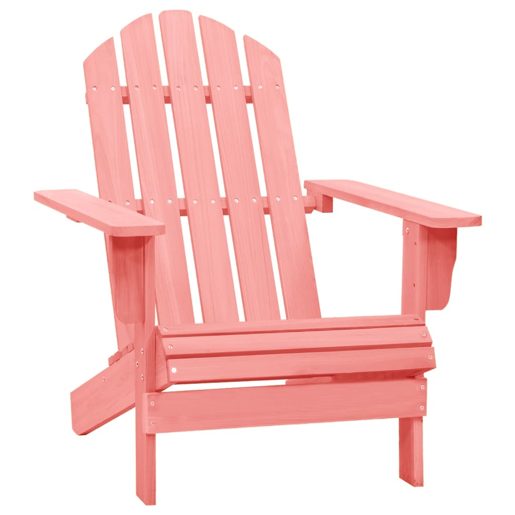  Adirondackstol massivt granträ rosa
