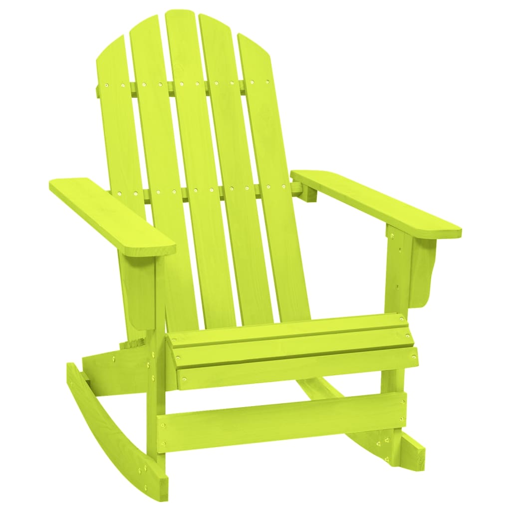  Gungstol adirondack massivt granträ grön