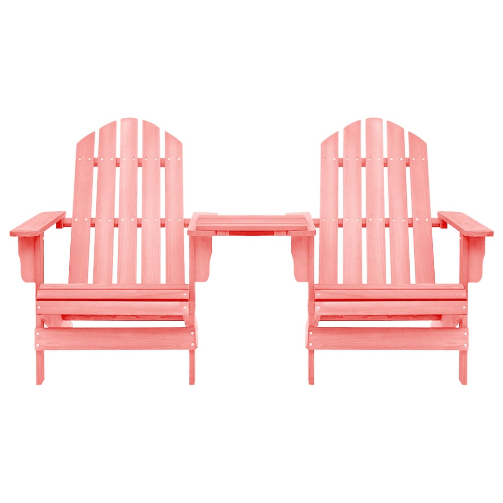  Adirondackstol massivt granträ rosa