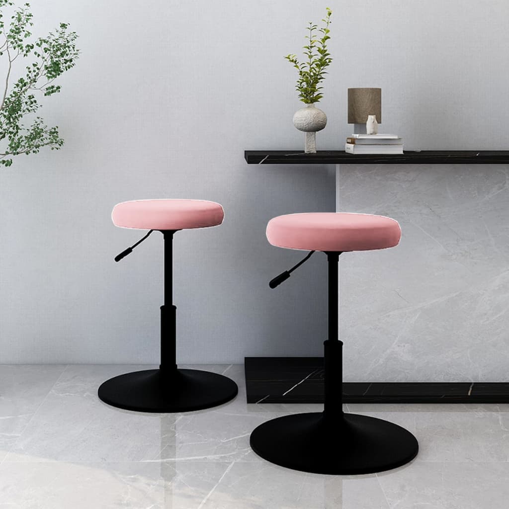  Matstolar 2 st rosa sammet