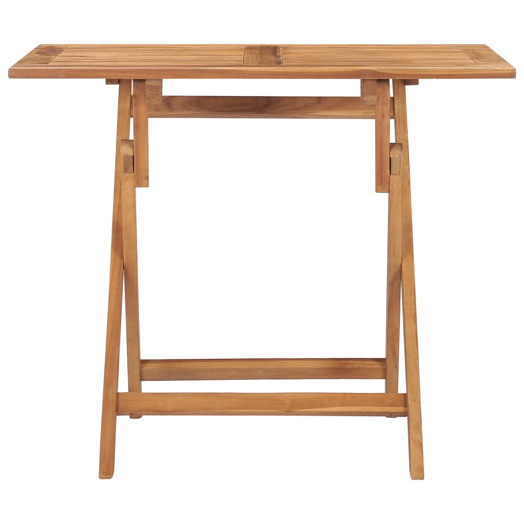  Hopfällbart trädgårdsbord 90x60x75 cm massiv teak