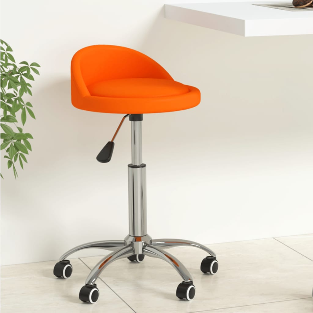  Snurrbar matstol orange konstläder