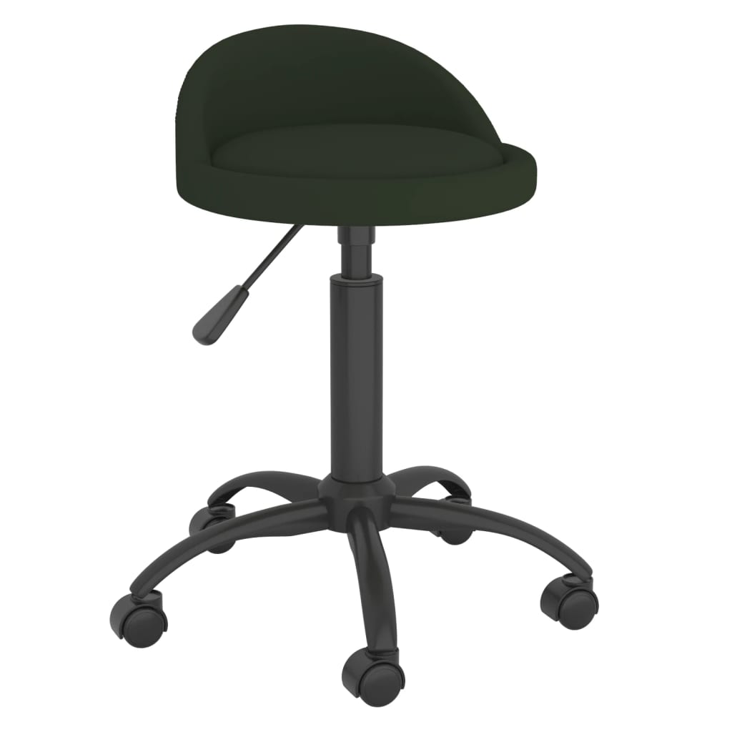  Snurrbar matstol mörkgrön sammet