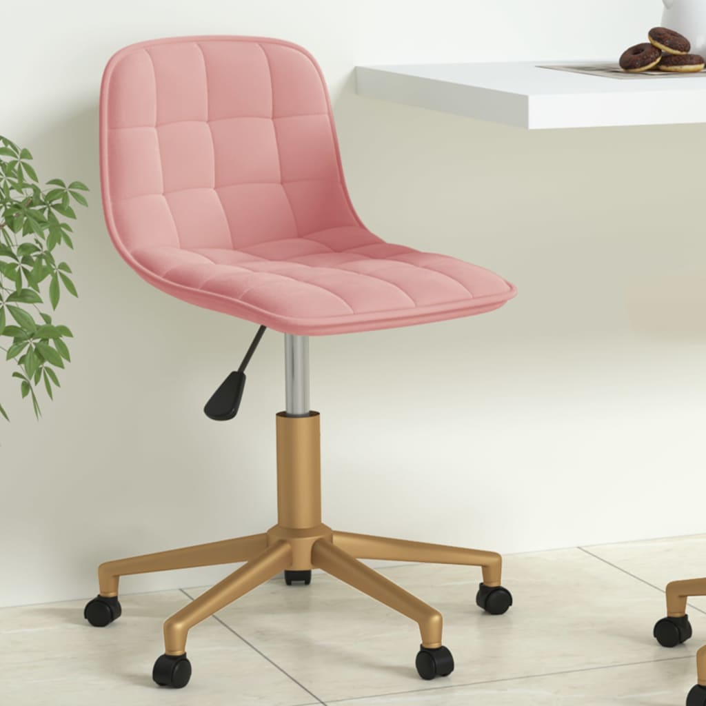  Snurrbar matstol rosa sammet