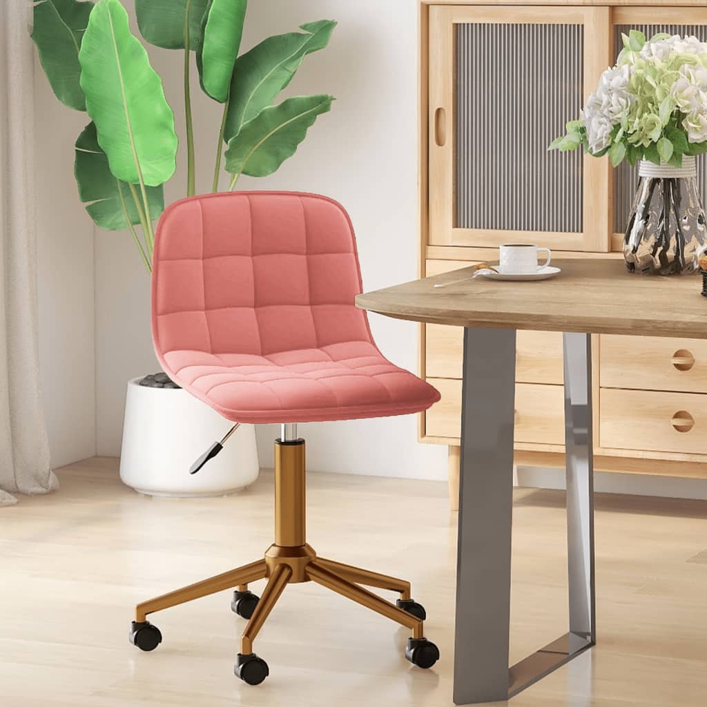 Snurrbar matstol rosa sammet