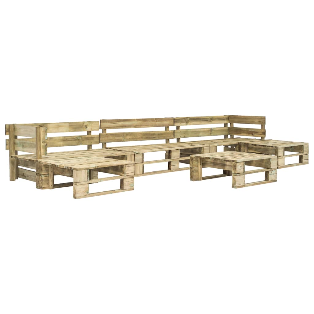  Pallsoffa set 6 delar trä