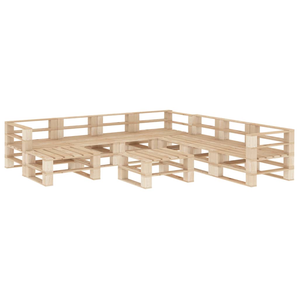  Pallsoffa set 9 delar trä