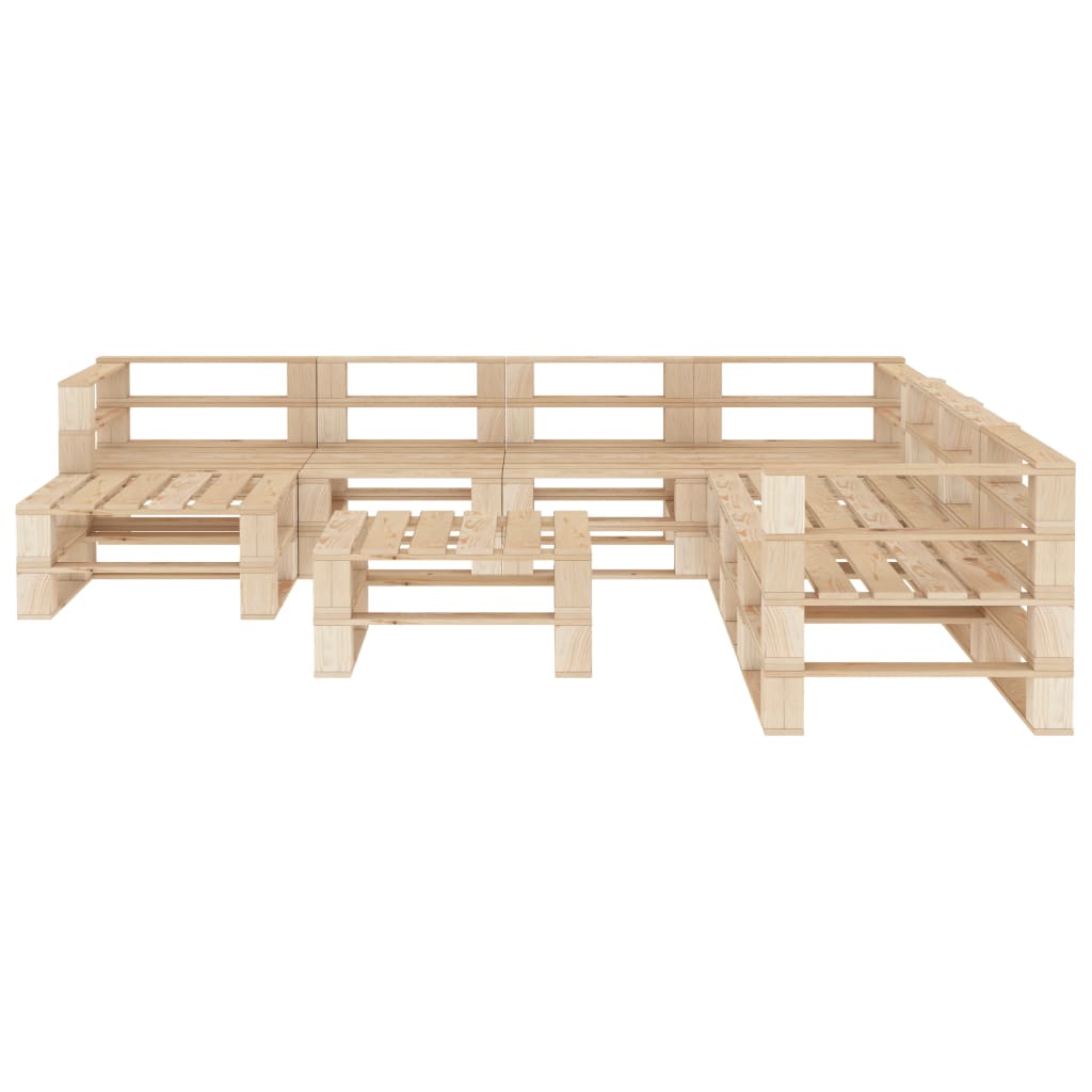  Pallsoffa set 9 delar trä