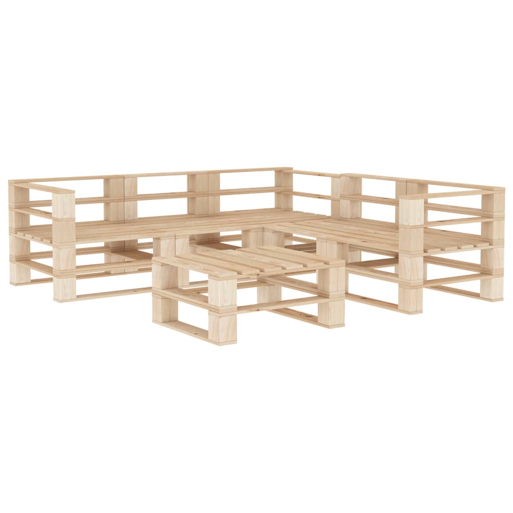  Pallsoffa set 6 delar trä