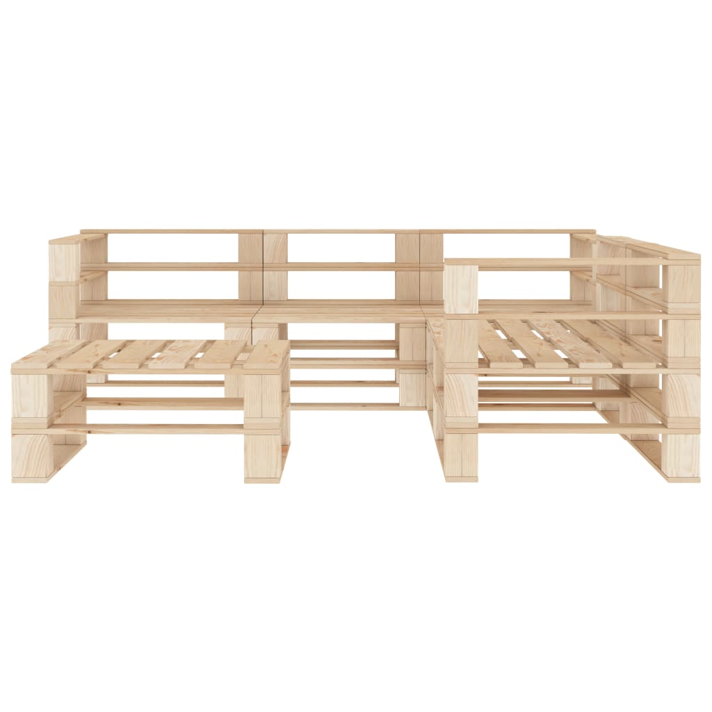  Pallsoffa set 6 delar trä