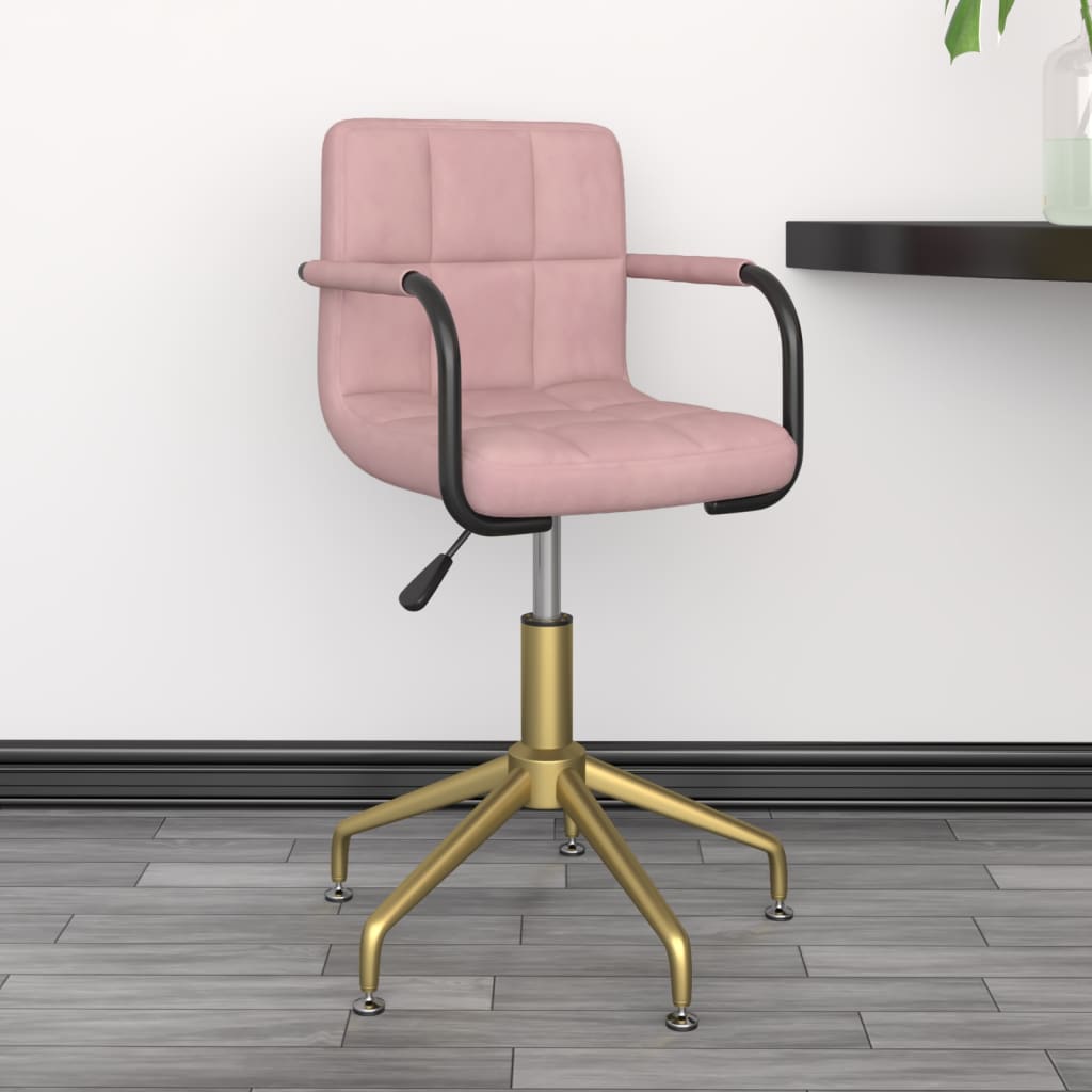 Snurrbar matstol rosa sammet
