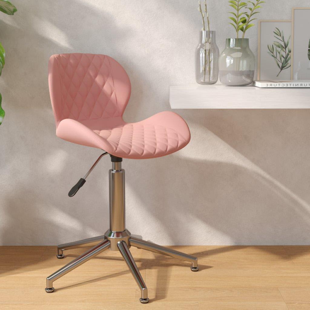  Snurrbar matstol rosa sammet