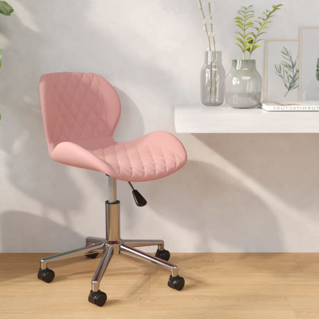  Snurrbar matstol rosa sammet