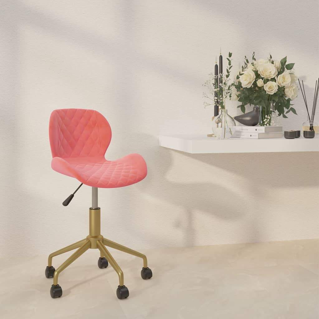  Snurrbar matstol rosa sammet