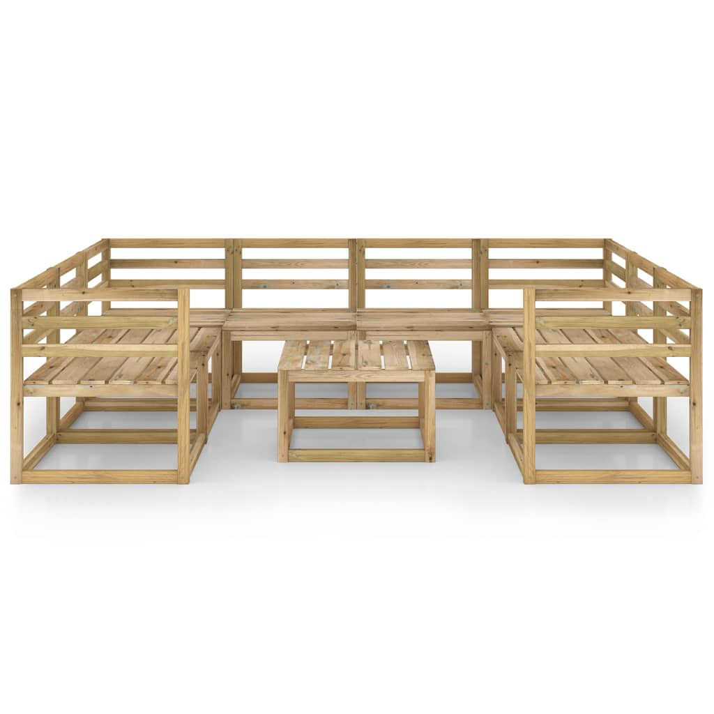  Loungegrupp 9 delar tryckimpregnerad furu