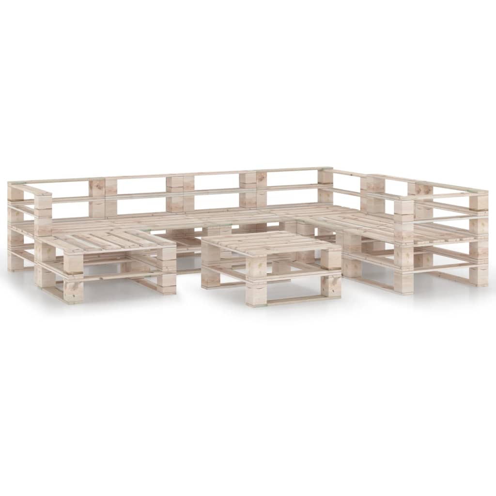  Pallsoffgrupp 8 delar furu