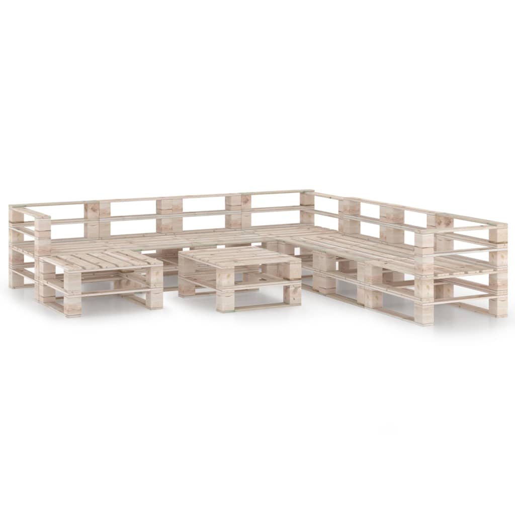 Pallsoffgrupp 9 delar furu