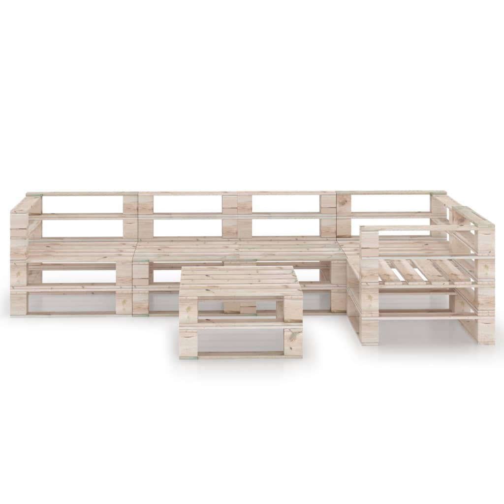 Pallsoffgrupp 6 delar furu