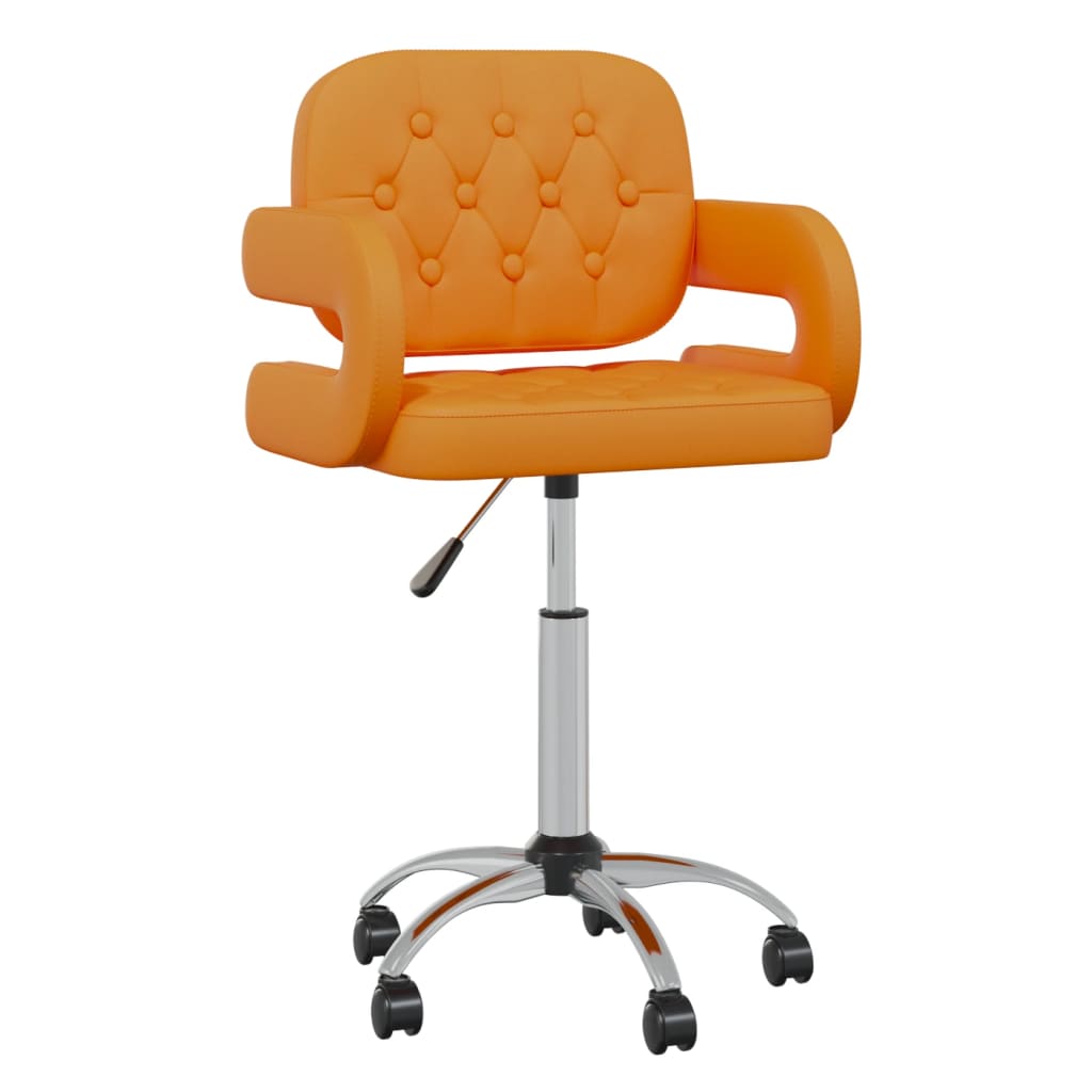  Snurrbar matstol orange konstläder