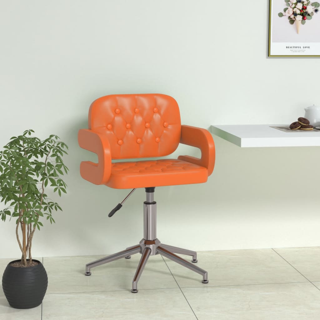  Snurrbar matstol orange konstläder