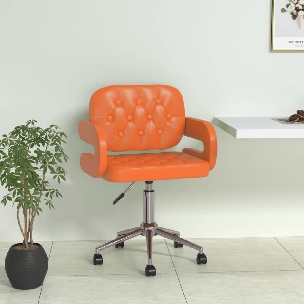  Snurrbar matstol orange konstläder