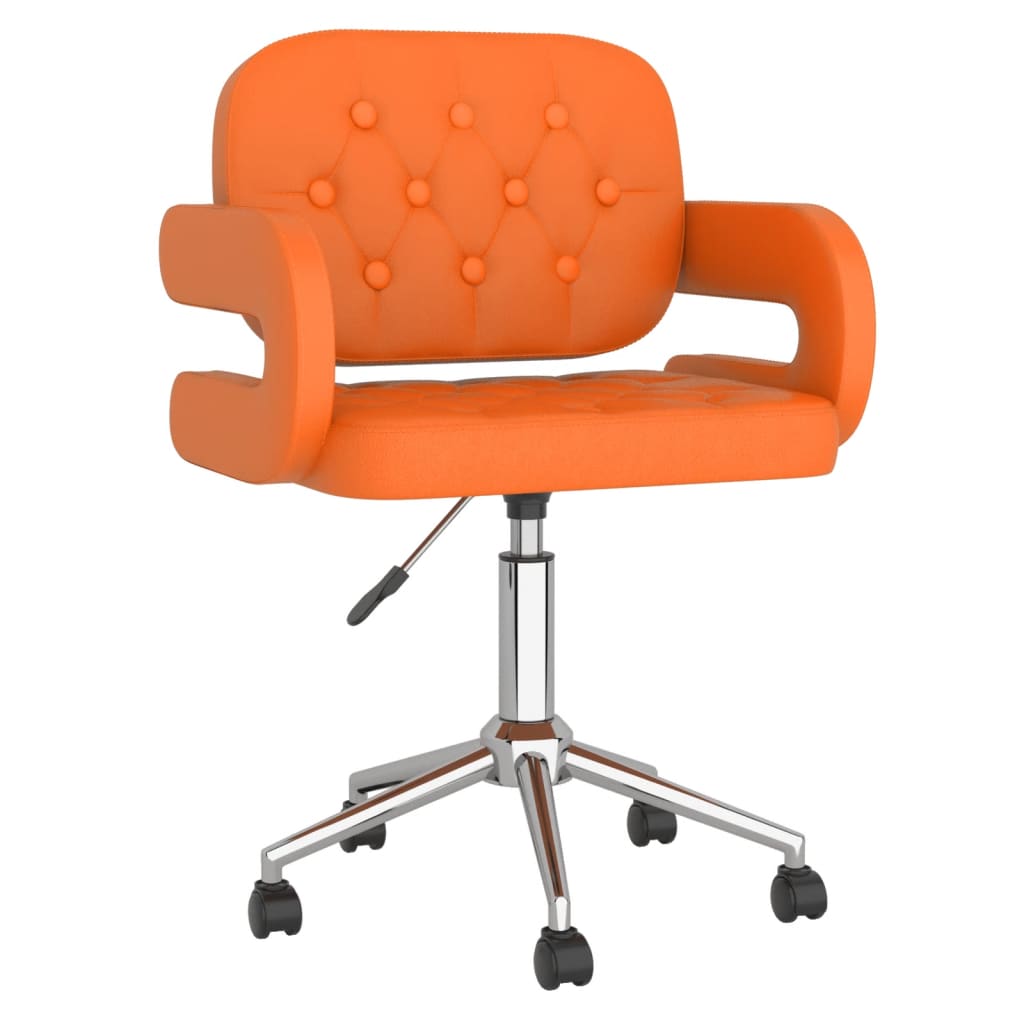  Snurrbar matstol orange konstläder