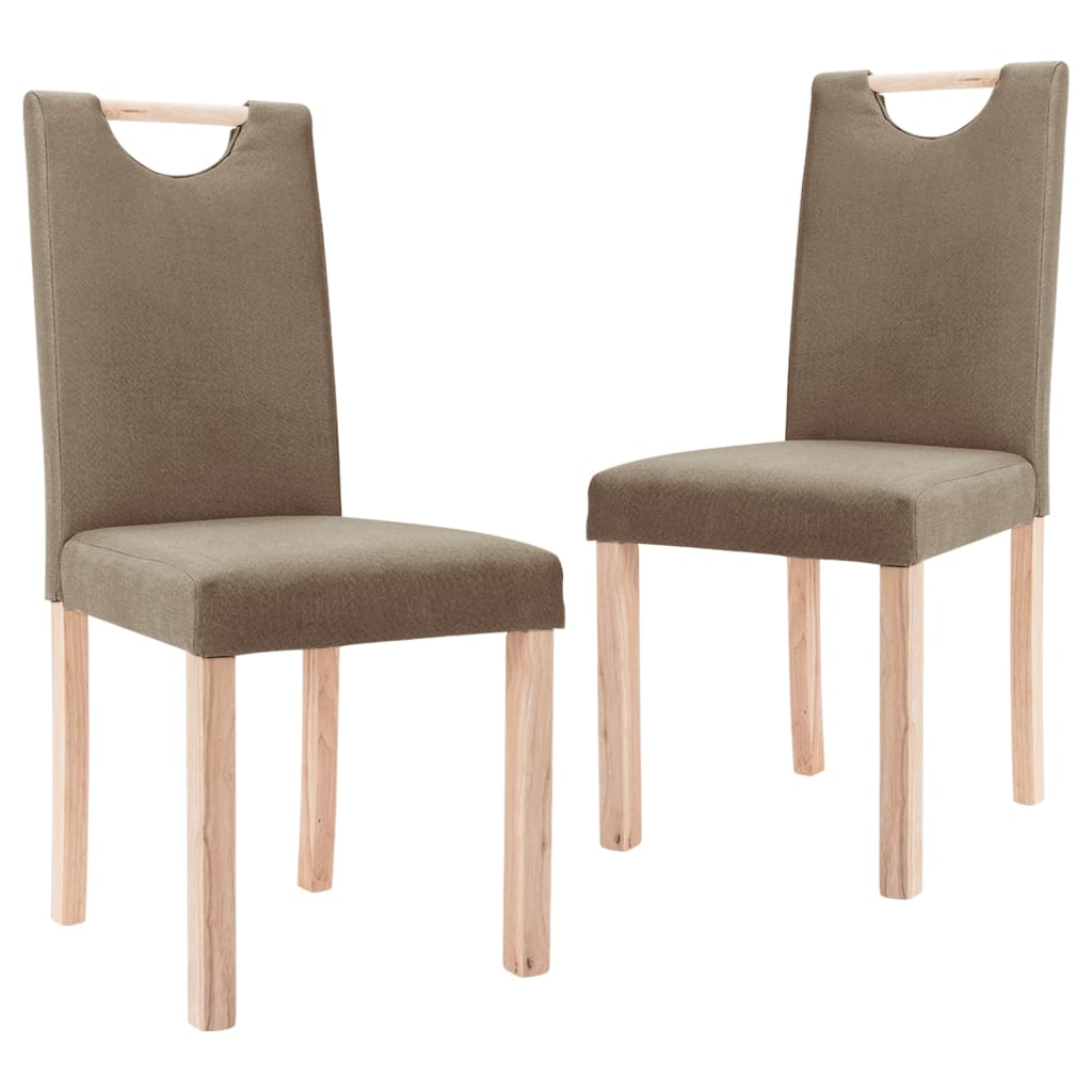  Matstolar 2 st taupe tyg