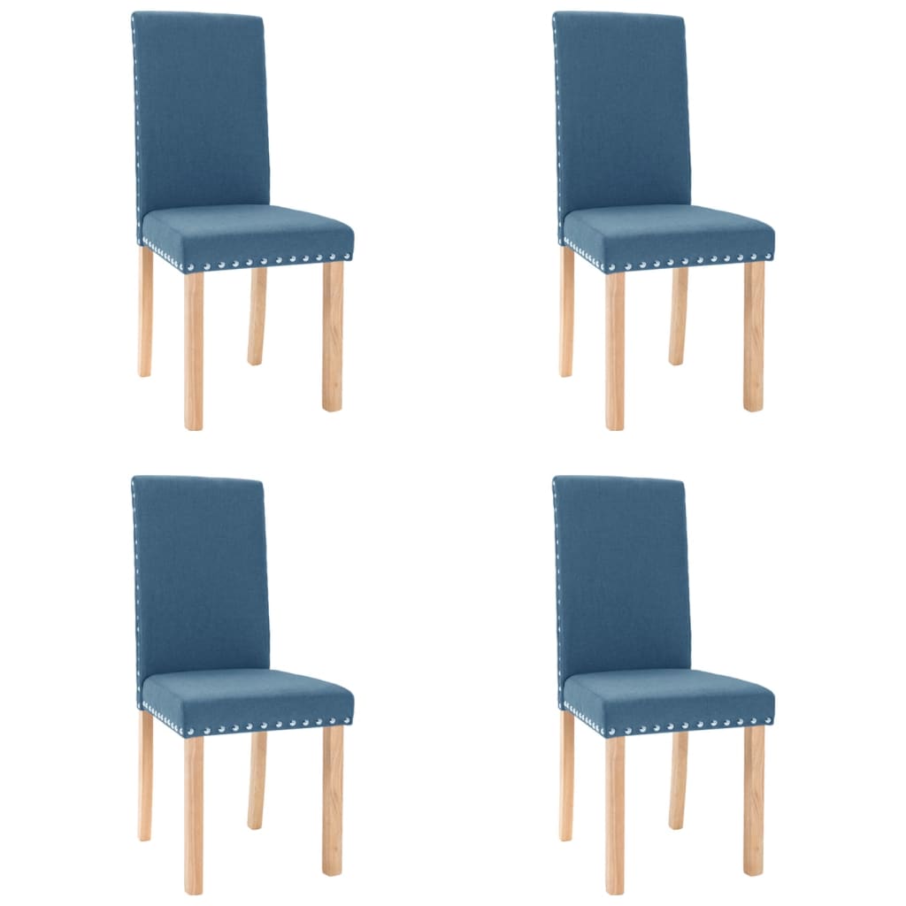  Matstolar 4 st blå tyg