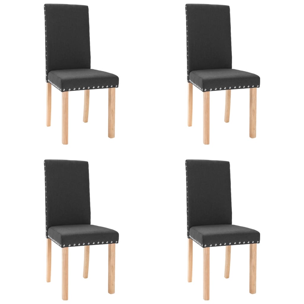  Matstolar 4 st svart tyg