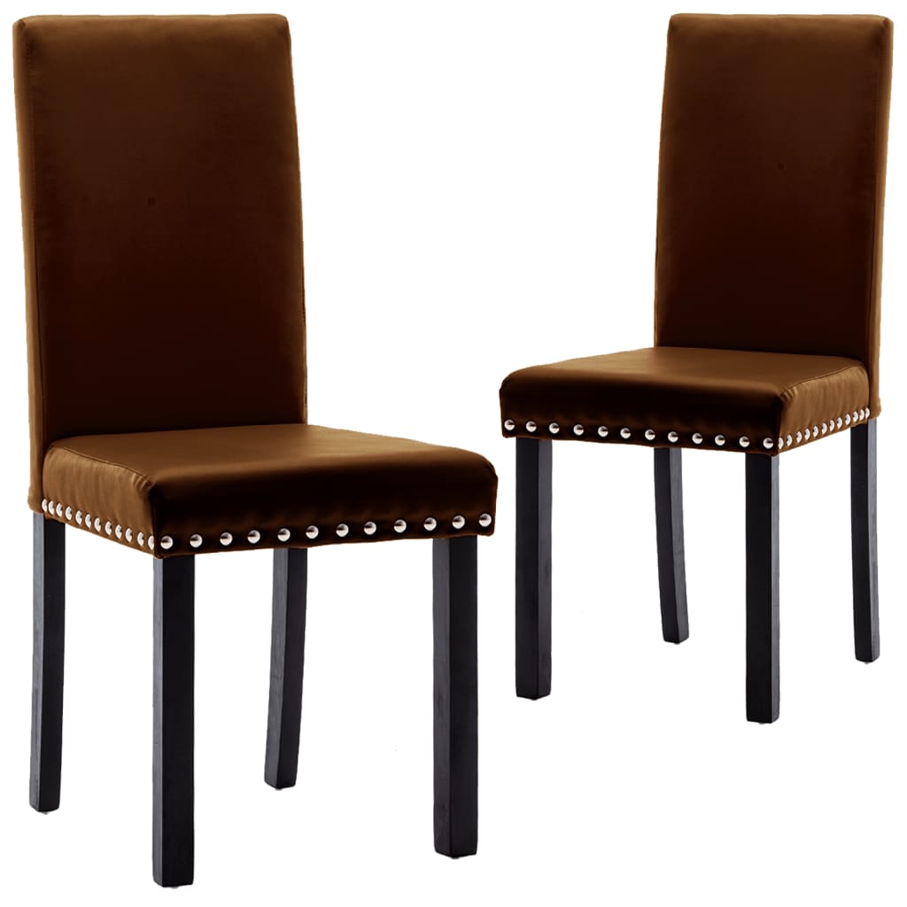  Matstolar 2 st brun PVC