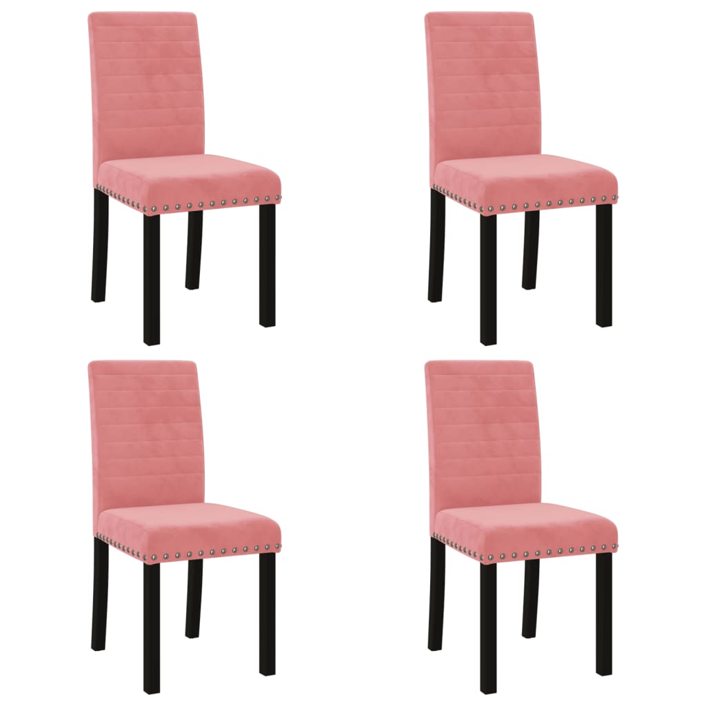  Matstolar 4 st rosa sammet