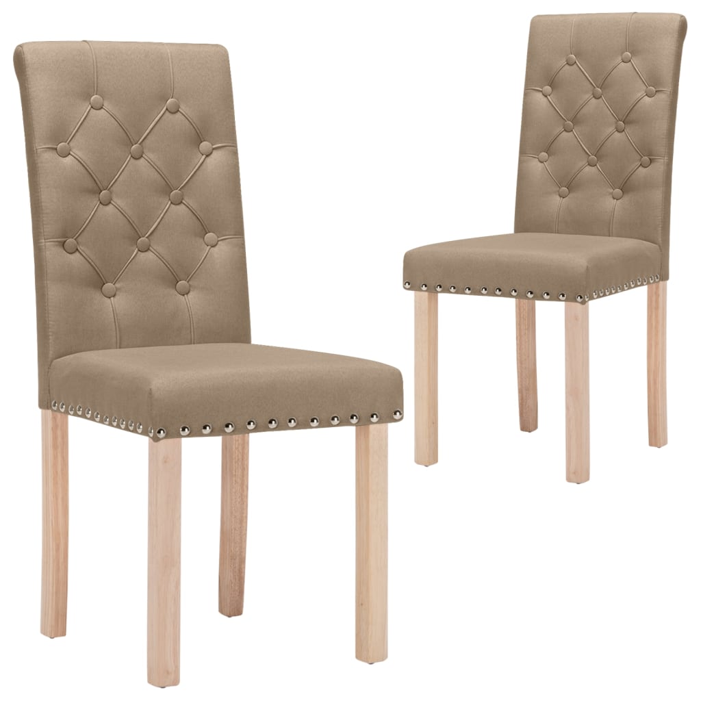  Matstolar 2 st taupe tyg