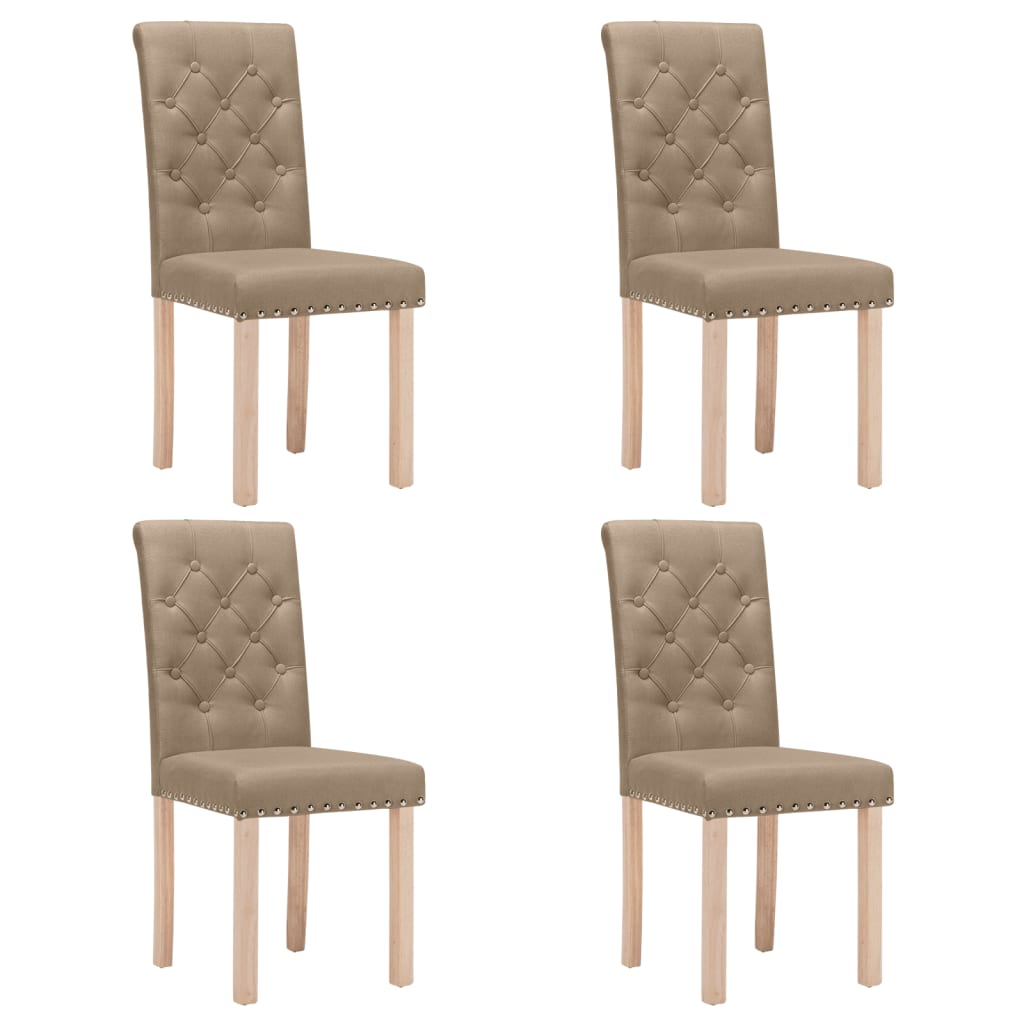  Matstolar 4 st taupe tyg