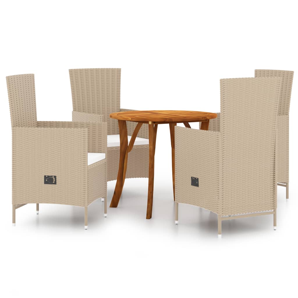  Matgrupp för trädgården 5 delar beige