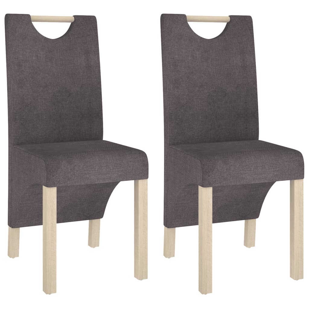  Matstolar 2 st taupe tyg