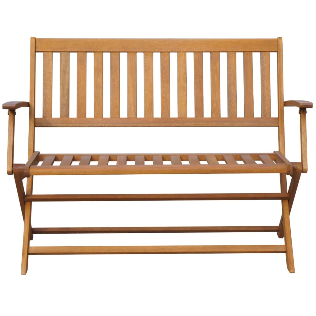  Hopfällbar trädgårdsbänk 120 cm massivt akaciaträ