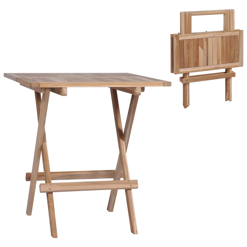  Hopfällbart cafébord 60x60x65 cm massiv teak