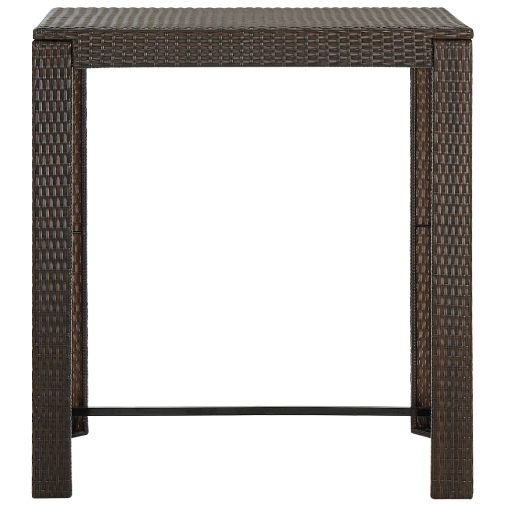  Barbord för trädgård brun 100x60,5x110,5 cm konstrotting