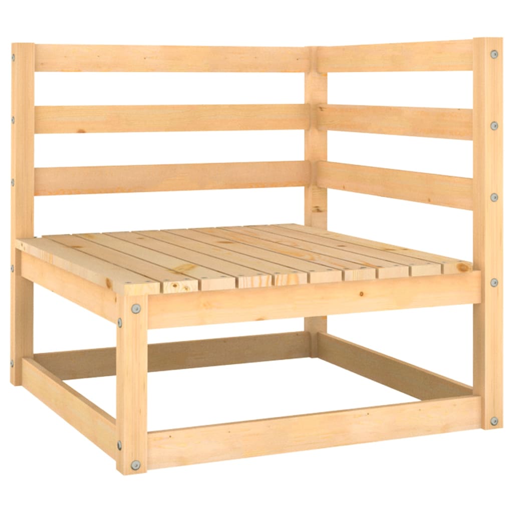  Loungegrupp med dynor 7 delar massiv furu