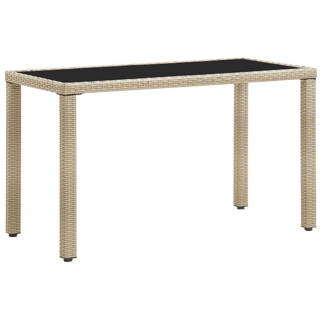  Trädgårdsbord beige 123x60x74 cm konstrotting