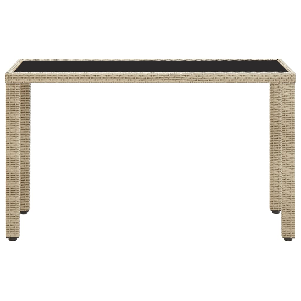  Trädgårdsbord beige 123x60x74 cm konstrotting