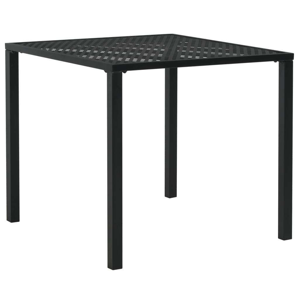  Caféset 3 delar stål svart