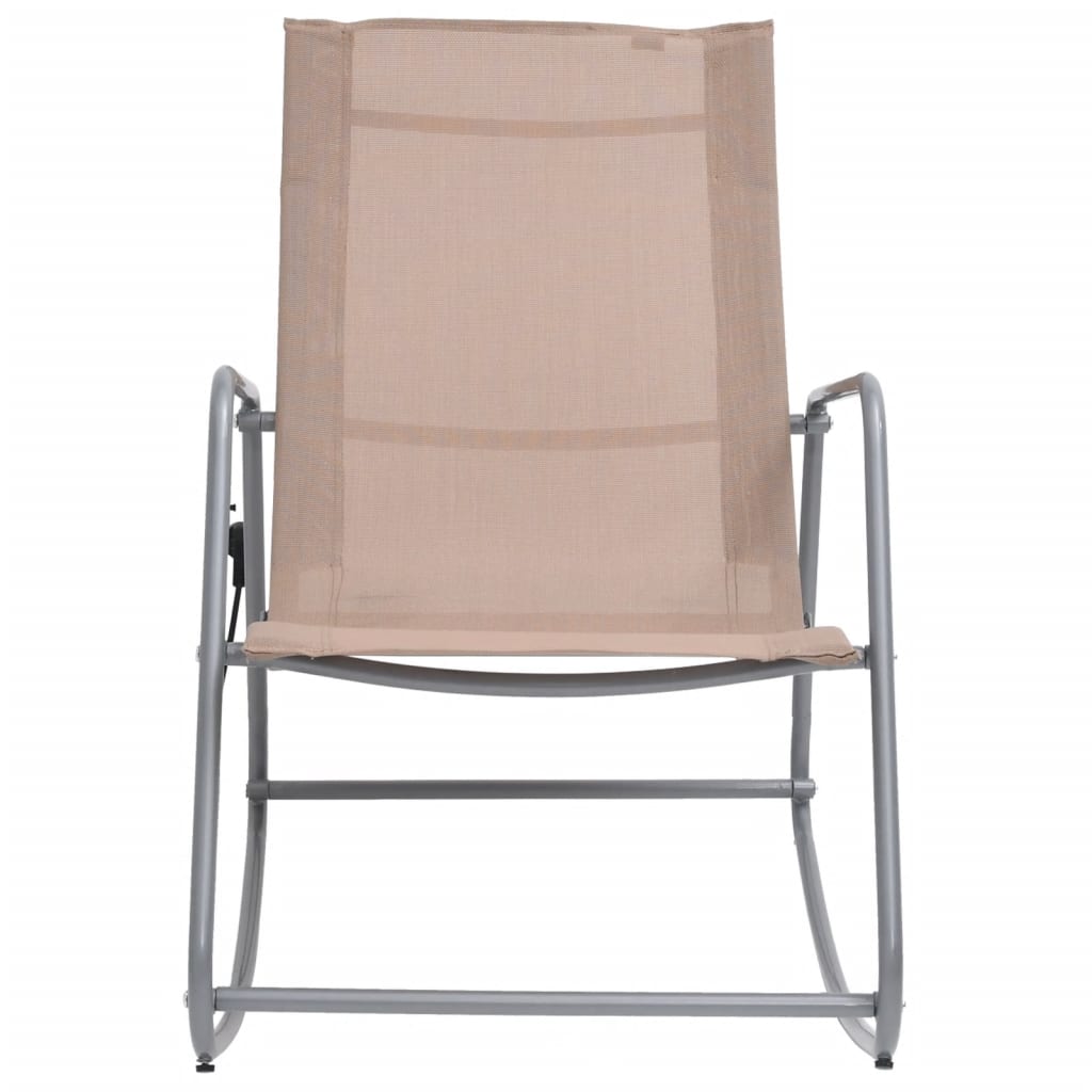  Gungstol för trädgården taupe 95x54x85 cm textilen